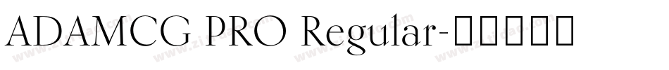 ADAMCG PRO Regular字体转换